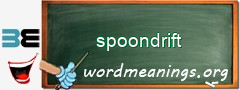 WordMeaning blackboard for spoondrift